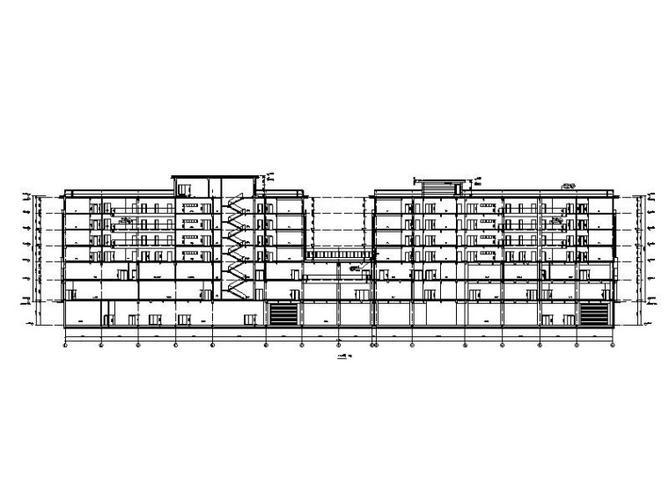 6层l形框架结构酒店 办公楼建筑施工图2017